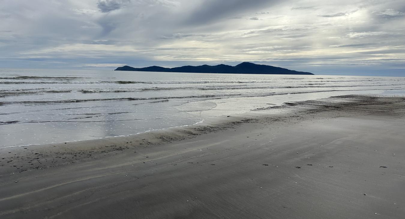 Beach view with waves