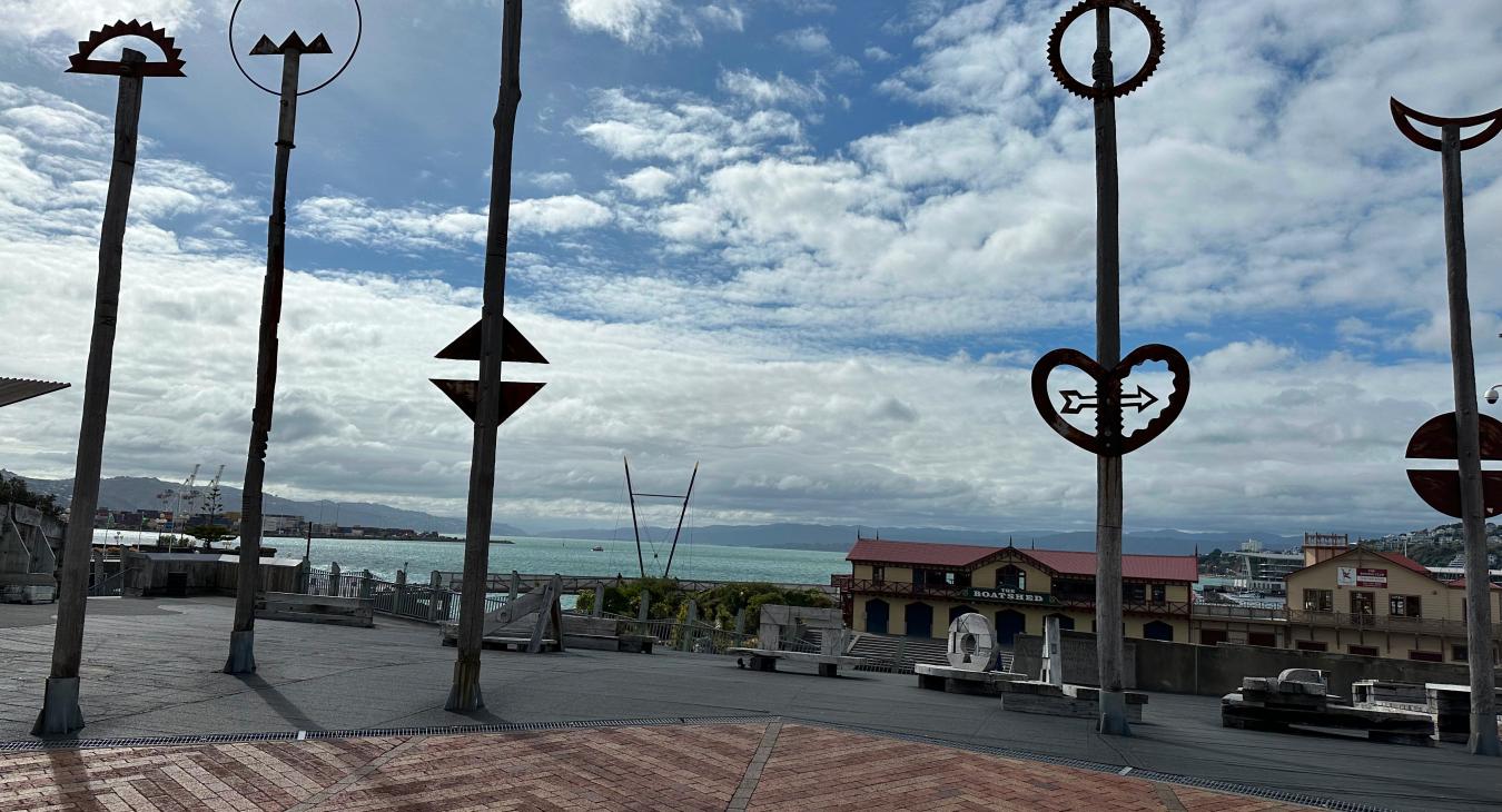 Heart signs with blue sky